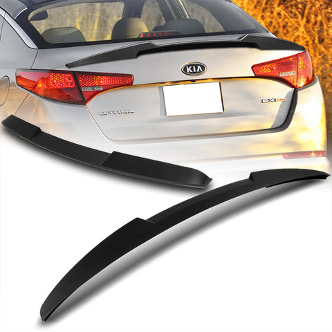 For 2011-2013 Kia Optima W-Power Primer Black V-Style Rear Trunk Spoiler Wing + For 2011-2015 Kia Optima W-Power Matt Black Rear Roof Window Visor Spoiler Wing