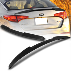 For 2011-2013 Kia Optima W-Power Primer Black V-Style Rear Trunk Spoiler Wing + For 2011-2015 Kia Optima W-Power Matt Black Rear Roof Window Visor Spoiler Wing