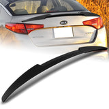 For 2011-2013 Kia Optima W-Power Primer Black V-Style Rear Trunk Spoiler Wing + For 2011-2015 Kia Optima W-Power Matt Black Rear Roof Window Visor Spoiler Wing