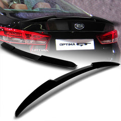 For 2016-2020 Kia Optima W-Power Pearl Black V-Style Trunk Duckbill Spoiler Wing + For 2016-2020 Kia Optima W-Power Pearl Black Rear Roof Window Visor Spoiler Wing