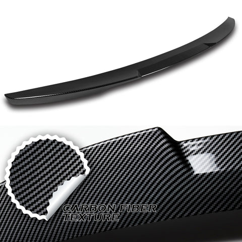 For 2016-2020 Kia Optima W-Power Carbon Painted V-Style Trunk Duckbill Spoiler + For 2016-2020 Kia Optima W-Power Carbon Look Rear Roof Window Visor Spoiler Wing