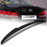 For 2016-2020 Kia Optima W-Power Carbon Painted V-Style Trunk Duckbill Spoiler + For 2016-2020 Kia Optima W-Power Carbon Look Rear Roof Window Visor Spoiler Wing