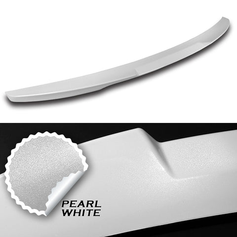 For 2016-2020 Kia Optima W-Power Pearl White V-Style Trunk Duckbill Spoiler Wing + For 2016-2020 Kia Optima W-Power Pearl White Rear Roof Window Visor Spoiler Wing