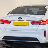 For 2016-2020 Kia Optima W-Power Pearl White V-Style Trunk Duckbill Spoiler Wing + For 2016-2020 Kia Optima W-Power Pearl White Rear Roof Window Visor Spoiler Wing