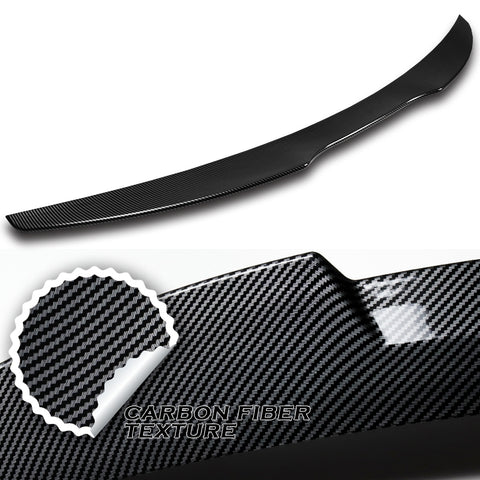 For 2019-2021 Chevrolet Malibu Carbon Style Front Bumper Body Kit Spoiler Lip 3pcs + For 2016-2024 Chevy Malibu W-Power Carbon Painted V-Style Trunk Lid Spoiler Wing
