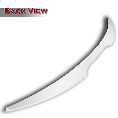 For 2019-2021 Chevrolet Malibu Painted White Front Bumper Body Kit Spoiler Lip  3pcs + For 2016-2024 Chevy Malibu W-Power Pearl White V-Style Trunk Lid Spoiler Wing