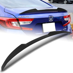 For 2018-2022 Honda Accord Sedan W-Power Primer Black V-Style Trunk Spoiler Wing