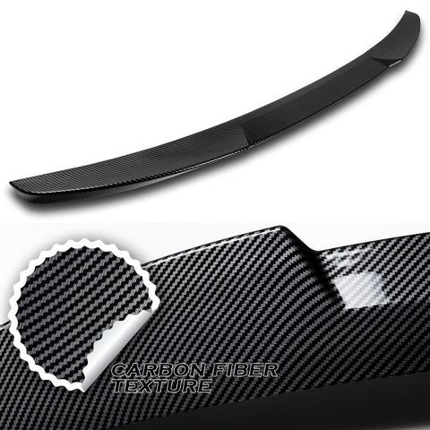 For 2017-2018 Hyundai Elantra Carbon Style Front Bumper Body Spoiler Lip + For 2017-2018 Hyundai Elantra W-Power Carbon Painted V-Style Trunk Spoiler Wing
