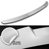For 2017-2018 Hyundai Elantra Painted White Front Bumper Body Spoiler Lip  + For 2017-2018 Hyundai Elantra W-Power Pearl White V-Style Trunk Lid Spoiler Wing