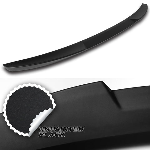 For 2017-2018 Hyundai Elantra Unpainted Black Front Bumper Body Spoiler Lip + For 2017-2018 Hyundai Elantra W-Power Unpainted Black V-Style Trunk Spoiler Wing