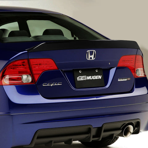 For 2006-2011 Honda Civic Sedan W-Power Pearl Black Rear Trunk Lid Spoiler Wing