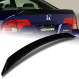 For 2006-2011 Honda Civic Sedan W-Power Pearl Black Rear Trunk Lid Spoiler Wing