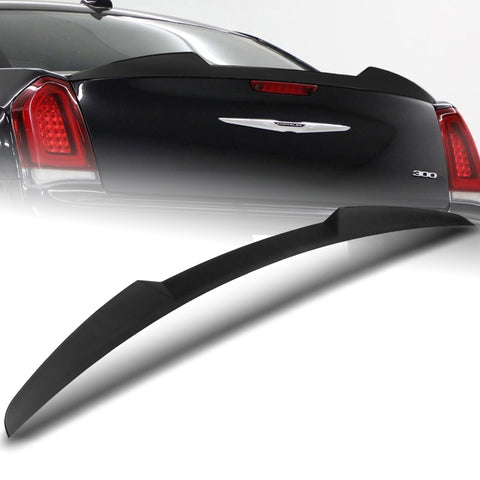For 2011-2023 Chrysler 300 / 300S W-Power Unpainted Black V-Style Trunk Spoiler