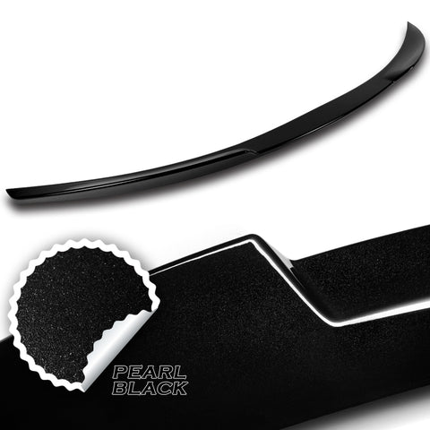 For 2017-2021 Alfa Romeo Giulia Painted Black Front Bumper Body Kit Spoiler Lip 3pcs + For 2017-2023 Alfa Romeo Giulia W-Power Pearl Black V-Style Trunk Spoiler Wing + For 2017-2023 Alfa Romeo Giulia W-Power Pearl Black Rear Roof Visor Spoiler Wing