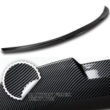 For 2017-2021 Alfa Romeo Giulia Carbon Look Front Bumper Body Kit Spoiler Lip 3pcs + For 2017-2023 Alfa Romeo Giulia W-Power Carbon Look V-Style Trunk Spoiler Wing + For 2017-2023 Alfa Romeo Giulia W-Power Carbon Look Rear Roof Visor Spoiler Wing