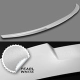 For 2017-2021 Alfa Romeo Giulia Painted White Front Bumper Body Kit Spoiler Lip 3pcs + For 2017-2023 Alfa Romeo Giulia W-Power Pearl White V-Style Trunk Spoiler Wing +