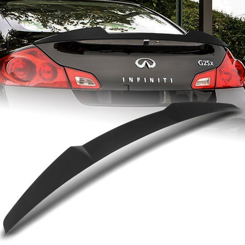 For 2007-2015 Infiniti G25/G35/G37 Sedan W-Power Primer Black Trunk Spoiler Wing