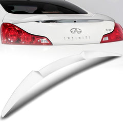 For 2008-2013 Infiniti G37 Coupe W-Power Pearl White V-Style Trunk Spoiler Wing