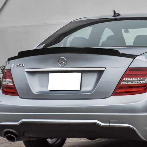 For 2008-2014 Mercedes C-Class W204 W-Power Pearl Black Trunk Lid Spoiler Wing