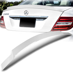 For 2008-2014 Mercedes C-Class W204 W-Power Pearl White Trunk Lid Spoiler Wing