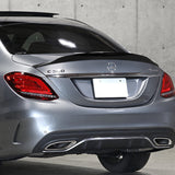 For 2015-2021 Mercedes C-Class Sedan W205 W-Power Pearl Black Trunk Spoiler Wing