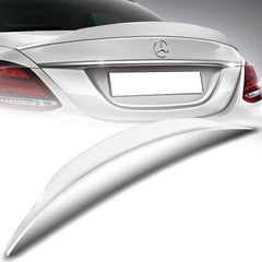 For 2015-2021 Mercedes C-Class Sedan W205 W-Power Pearl White Trunk Spoiler Wing
