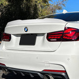 For 2012-2018 BMW 3-Series F30/F80 4DR W-Power Pearl White V-Style Trunk Spoiler