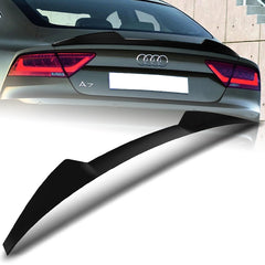 For 2012-2018 Audi A7 S7 RS7 W-Power Pearl Black V-Style Trunk Lid Spoiler Wing