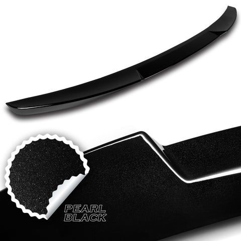For 2021-2024 Kia K5 W-Power ABS Pearl Black V-Style Rear Trunk Lid Spoiler Wing + For 2021-2024 Kia K5 W-Power Pearl Black Rear Roof Window Visor Spoiler Wing