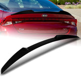 For 2021-2024 Kia K5 W-Power ABS Pearl Black V-Style Rear Trunk Lid Spoiler Wing + For 2021-2024 Kia K5 W-Power Pearl Black Rear Roof Window Visor Spoiler Wing
