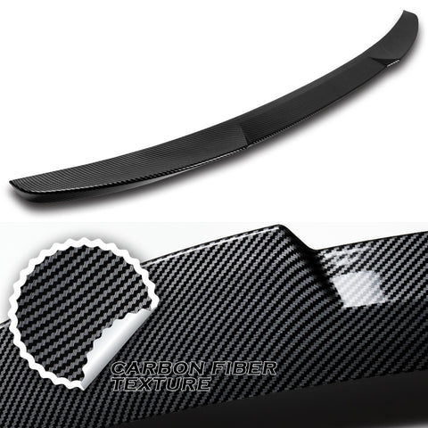 For 2021-2024 Kia K5 W-Power ABS Carbon Look V-Style Rear Trunk Lid Spoiler Wing  + For 2021-2024 Kia K5 W-Power Carbon Painted Rear Roof Window Visor Spoiler Wing