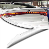 For 2021-2024 Kia K5 W-Power ABS Pearl White V-Style Rear Trunk Lid Spoiler Wing  + For 2021-2024 Kia K5 W-Power Pearl White Rear Roof Window Visor Spoiler Wing
