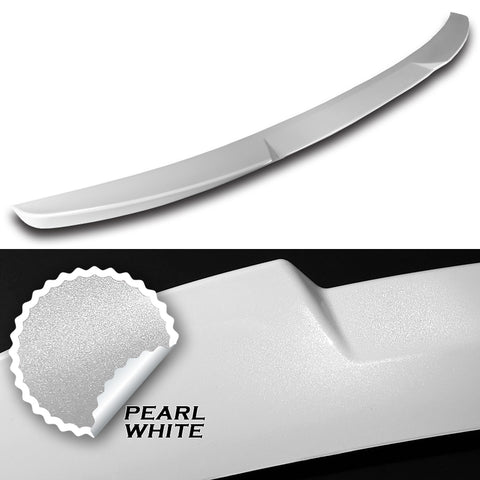 For 2021-2024 Kia K5 W-Power ABS Pearl White V-Style Rear Trunk Lid Spoiler Wing  + For 2021-2024 Kia K5 W-Power Pearl White Rear Roof Window Visor Spoiler Wing