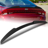 For 2021-2024 Kia K5 W-Power ABS Primer Black V-Style Rear Trunk Spoiler Wing + For 2021-2024 Kia K5 W-Power Primer Black Rear Roof Window Visor Spoiler Wing