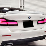 For 2017-2023 BMW 5-Series G30 G38 W-Power Pearl White Rear Trunk Spoiler Wing