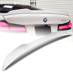 For 2017-2023 BMW 5-Series G30 G38 W-Power Pearl White Rear Trunk Spoiler Wing