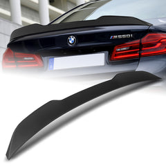 For 2017-2023 BMW 5-Series G30 G38 W-Power Unpainted Black Trunk Spoiler Wing