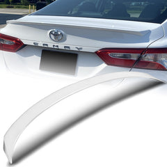 For 2018-2023 Toyota Camry Sedan W-Power ABS Pearl White Rear Trunk Spoiler Wing