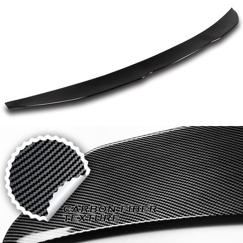 For 2011-2014 Hyundai Sonata STP-Style Carbon Look Front Bumper Body Spoiler Lip 3pcs + For 2011-2014 Hyundai Sonata W-Power Carbon Painted V-Style Trunk Spoiler Wing