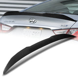 For 2011-2014 Hyundai Sonata STP-Style Carbon Look Front Bumper Body Spoiler Lip 3pcs + For 2011-2014 Hyundai Sonata W-Power Carbon Painted V-Style Trunk Spoiler Wing
