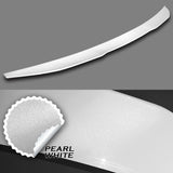 For 2011-2014 Hyundai Sonata STP-Style Painted White Front Bumper Spoiler Lip 3pcs + For 2011-2014 Hyundai Sonata W-Power Pearl White V-Style Trunk Lid Spoiler Wing