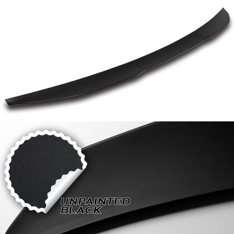 For 2011-2014 Hyundai Sonata STP-Style Matt Black Front Bumper Body Spoiler Lip 3pcs + For 2011-2014 Hyundai Sonata W-Power Unpainted Black V-Style Trunk Spoiler Wing