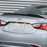 For 2011-2014 Hyundai Sonata STP-Style Matt Black Front Bumper Body Spoiler Lip 3pcs + For 2011-2014 Hyundai Sonata W-Power Unpainted Black V-Style Trunk Spoiler Wing