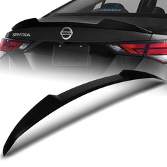 For 2020-2024 Nissan Sentra W-Power V-Style Pearl Black Rear Trunk Spoiler Wing