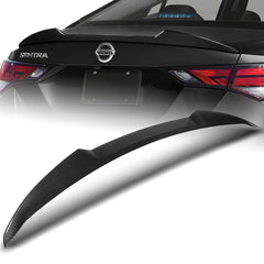 For 2020-2024 Nissan Sentra W-Power V-Style Carbon Look Rear Trunk Spoiler Wing