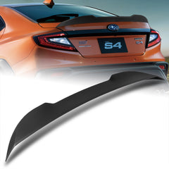 For 2022-2025 Subaru WRX W-Power V-Style Unpainted Black Rear Trunk Spoiler Wing
