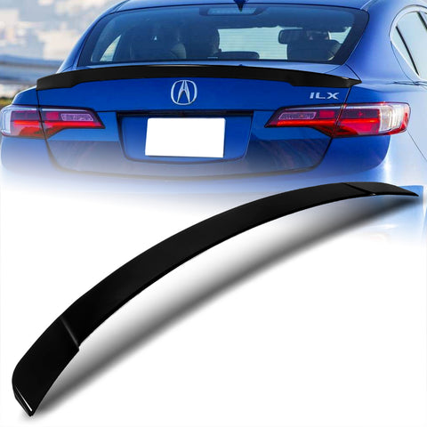 For 2013-2018 Acura ILX W-Power Pearl Black Duckbill Rear Trunk Lid Spoiler Wing