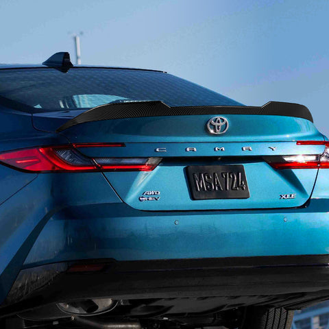 For 2025-2027 Toyota Camry W-Power V-Style Carbon Look Rear Trunk Spoiler Wing