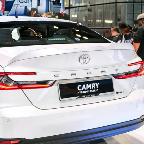 For 2025-2027 Toyota Camry W-Power V-Style Pearl White Rear Trunk Spoiler Wing