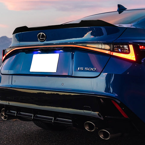 For 2021-2025 Lexus IS350 IS500 W-Power Pearl Black Duckbill Rear Trunk Spoiler
